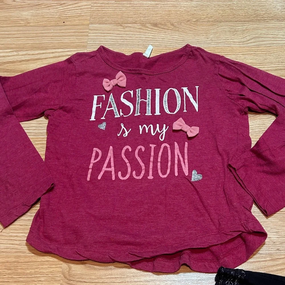 Girls Fashion Is My Passion‎ Top & Faded Glory Lace Leggings 7/8